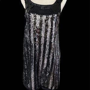XOXO SEQUIN BLACK SILVER  SHINY PARTY/CLUB DRESS SIZE S